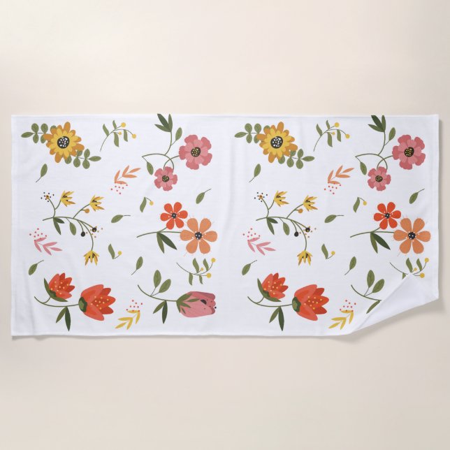 Toalla De Playa colección de flores (Anverso)