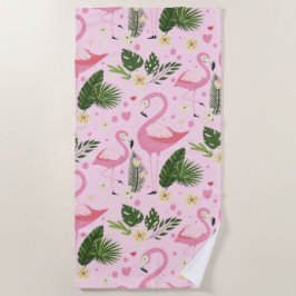 Toalla De Playa Colección de Verano Flamingo Uno Diseño 8
