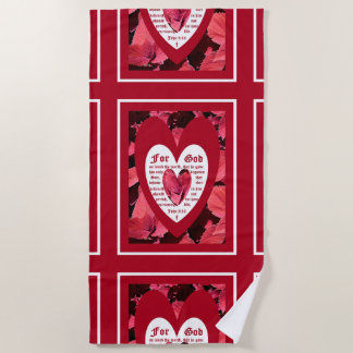 Toalla De Playa Coleus Close-up with John 3:16