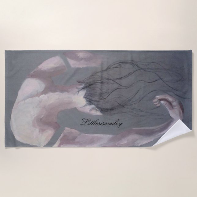 Toalla de playa colgante boca abajo (Anverso)