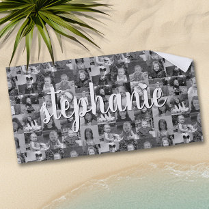 Toalla De Playa Collage de fotos de Instagram - Hasta 16 fotos