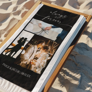 Toalla De Playa Collage de fotos modernas siempre y para siempre