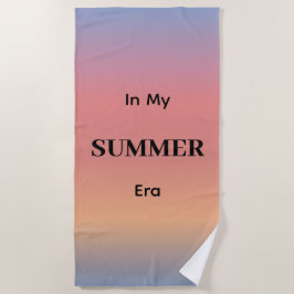 Toalla De Playa Color gradiente de amanecer de mi era de verano