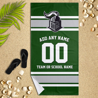 Toalla De Playa Colores de equipo y mascota personalizada