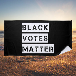 Toalla De Playa Colores de Personalizado del patrón de votos negro