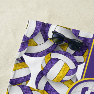 Toalla De Playa Colores del equipo de voleibol personalizado de co