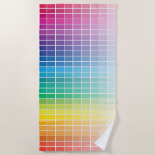 Toalla De Playa Colores gráfico espectro de color paleta ombre