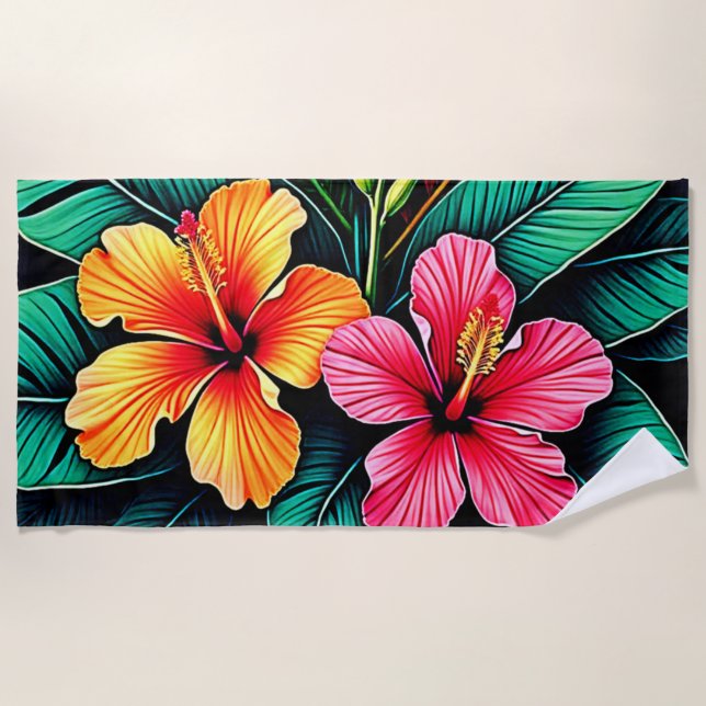 Toalla De Playa Colorful Feelings: Abstract Face (Anverso)