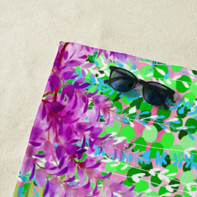 Toalla De Playa Colorful Flowers (In situ)