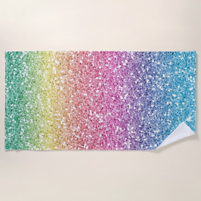 Toalla De Playa Colorido brillo ombre de moda (Anverso)