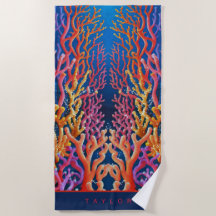 Colorido neón Naranja Ocean Coral personalizado