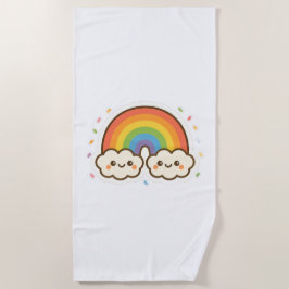 Toalla De Playa Colorido orgullo arcoiris de Kawaii