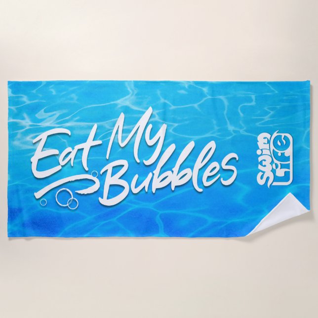 Toalla De Playa "Come My Bubbles" Swift Life Guay Pool (Anverso)