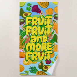 Toalla De Playa Comer más fruta | yoga alimenticio saludable con m