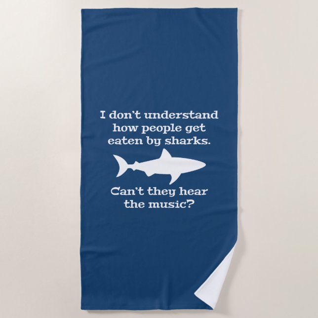 Toalla De Playa Comida por los tiburones (Anverso)