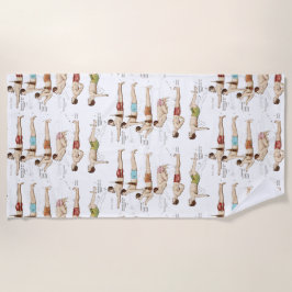 Toalla De Playa Cómo nadar a nadadores del francés del vintage