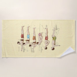 Toalla De Playa Cómo nadar a nadadores del francés del vintage