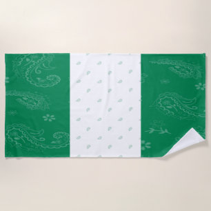 Toalla de playa con bandera de Nigeria