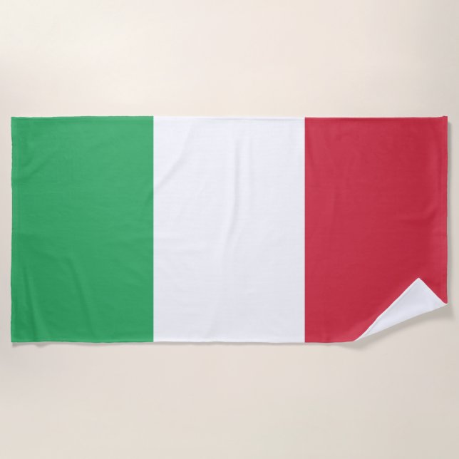 Toalla de playa con bandera italiana (Anverso)