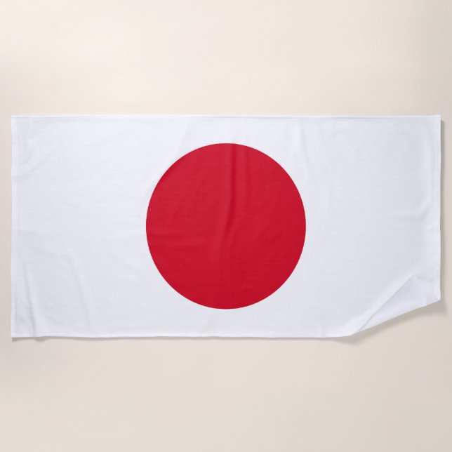 Toalla de playa con bandera japonesa (Anverso)