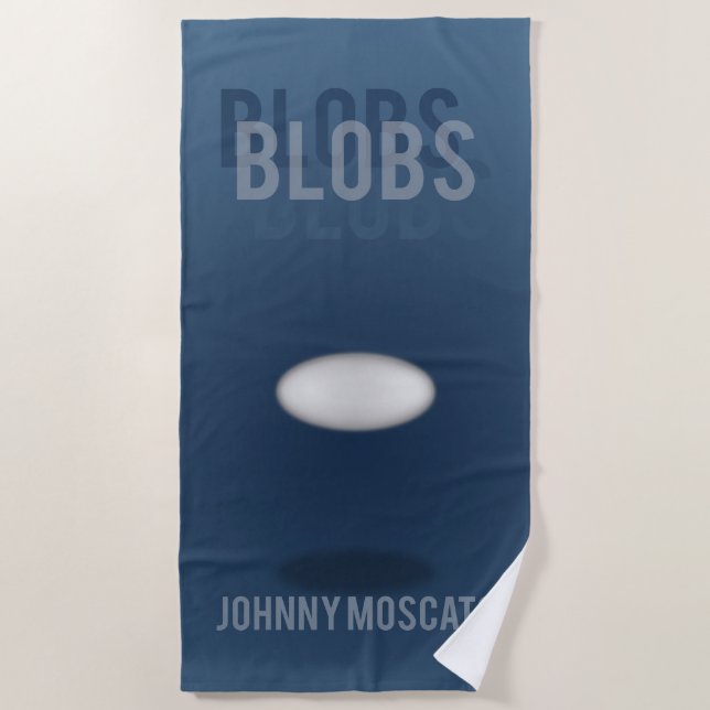 Toalla de playa con cubierta de libro de Blobs (Anverso)