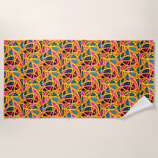 Toalla de playa con diseño abstracto