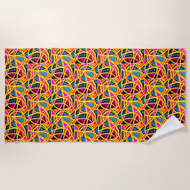 Toalla de playa con diseño abstracto (Anverso)