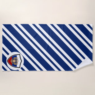 Toalla de playa con el abrigo de la bandera rusa