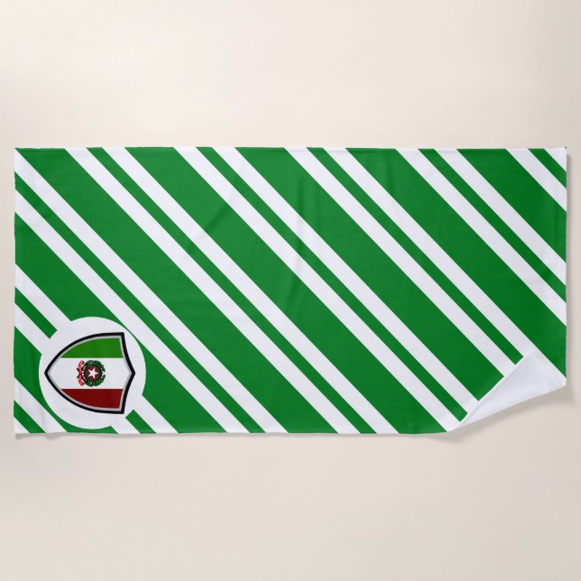 Toalla de playa con emblema de la bandera italiana (Anverso)