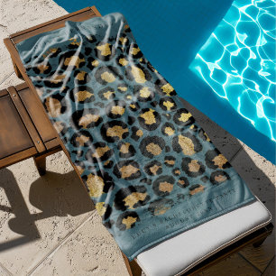 Toalla de playa con estampado de animal personaliz