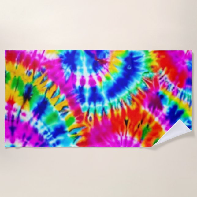 Toalla de playa con estampado de arcoíris (Anverso)