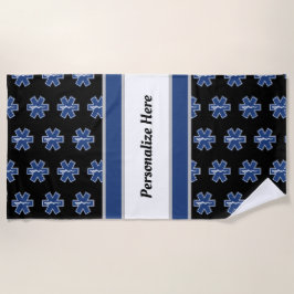 Toalla    de playa con logotipo de emergencia EMS