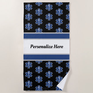 Toalla de playa con logotipo de emergencia EMS