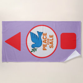 Toalla de playa con tema de paz diseñado
