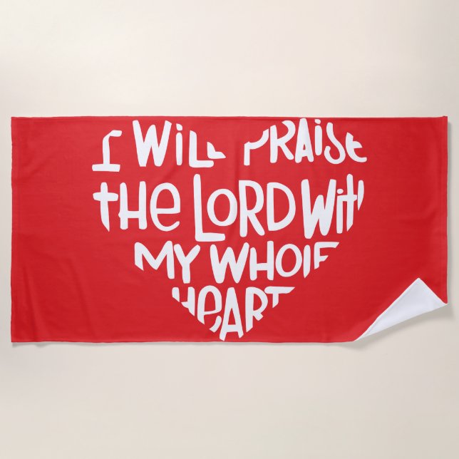 Toalla De Playa Con todo mi corazón (Anverso)