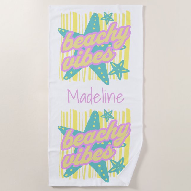 Toalla De Playa Conchas de playa caprichosas (Anverso)