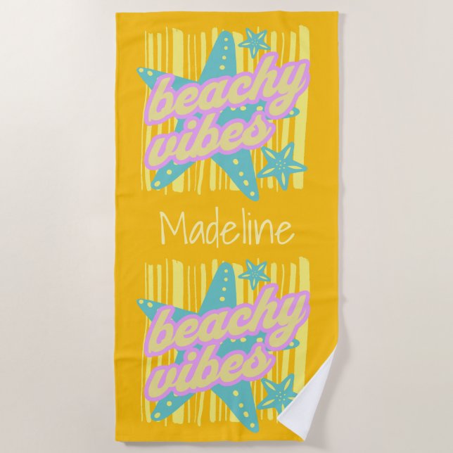 Toalla De Playa Conchas de playa caprichosas (Anverso)