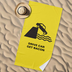 Toalla De Playa Conducir Coche - Obtener Tocino