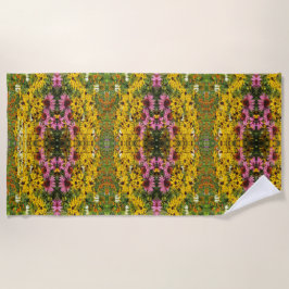 Toalla De Playa Coneflowers, ennegrece Susans observado, Echinacea