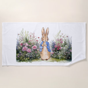 Toalla De Playa Conejo clásico Bunny chaqueta azul