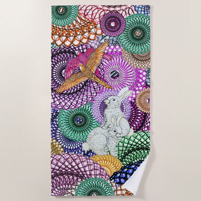 Toalla De Playa Conejos abundantes (Anverso)