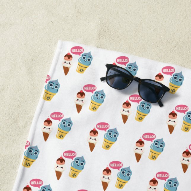 Toalla De Playa cono de helado (In situ)