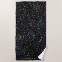 constelación celestial oro y azul marino
