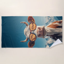 Toalla De Playa Cool Cow Alps Design