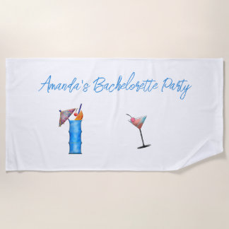 Toalla De Playa Copa de whisky para ponche martini de soltera