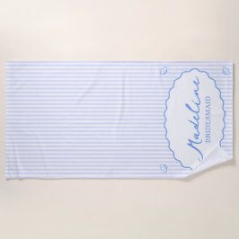 Toalla De Playa Coqueta Costera Despedida de Soltera Personalizada