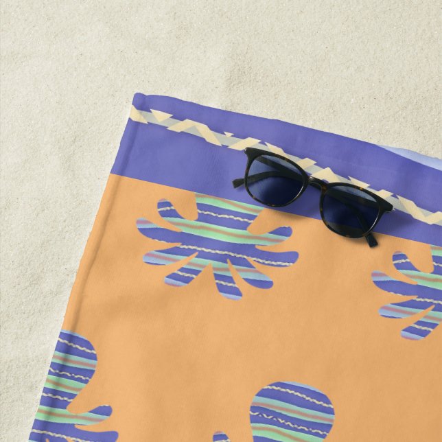 Toalla De Playa Coral de pulpo azul (In situ)