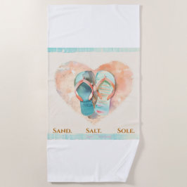 Toalla de Playa Corazón de Chanclas – Arena Sal So