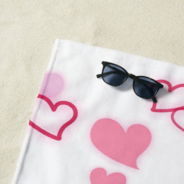 Toalla De Playa Corazones