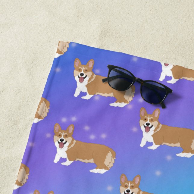 Toalla De Playa Corgi galés (In situ)
